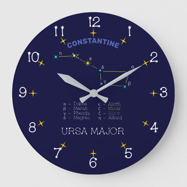 Reloj Redondo Grande Constelación del hemisferio norte Ursa Major (Anverso)