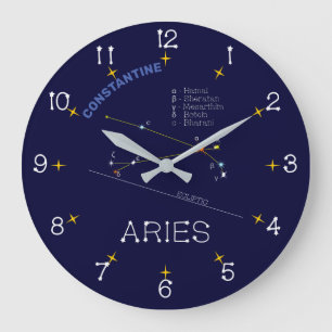 Reloj Redondo Grande Constellation Aries Zodiac