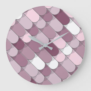 Reloj Redondo Grande Construcción abstracta (baldosas) 2