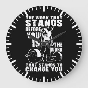 Reloj Redondo Grande "Construcción de cuerpos" Formación Motivacional