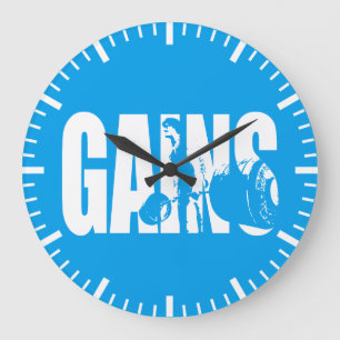 Reloj Redondo Grande "Construcción de cuerpos" - GANANCIAS