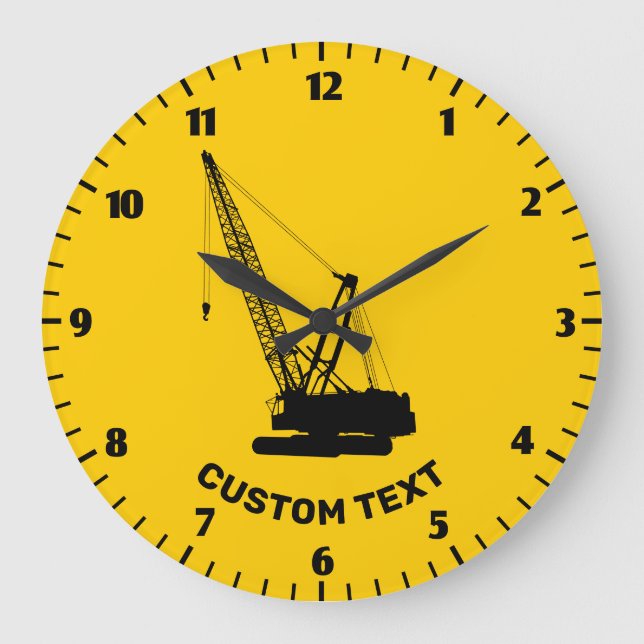 Reloj Redondo Grande Construction Crane (Anverso)