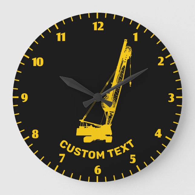 Reloj Redondo Grande Construction Crane (Anverso)