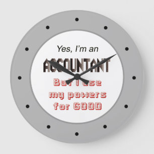 Reloj Redondo Grande Contable Powers Funny Office Wall Clock