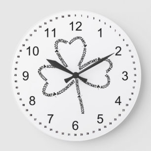 Reloj Redondo Grande Contable Text Shamrock