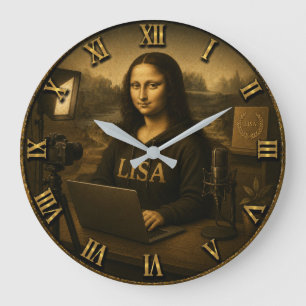 Reloj Redondo Grande Content Creator Funny Mona Lisa YouTuber Gift