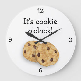 Reloj Redondo Grande Cookie Time - Comida divertida o'Clock Choc Chip