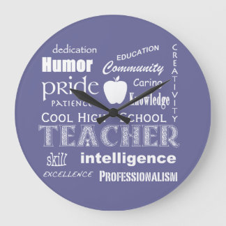 Reloj Redondo Grande Cool High School Teacher Attributes+Apple