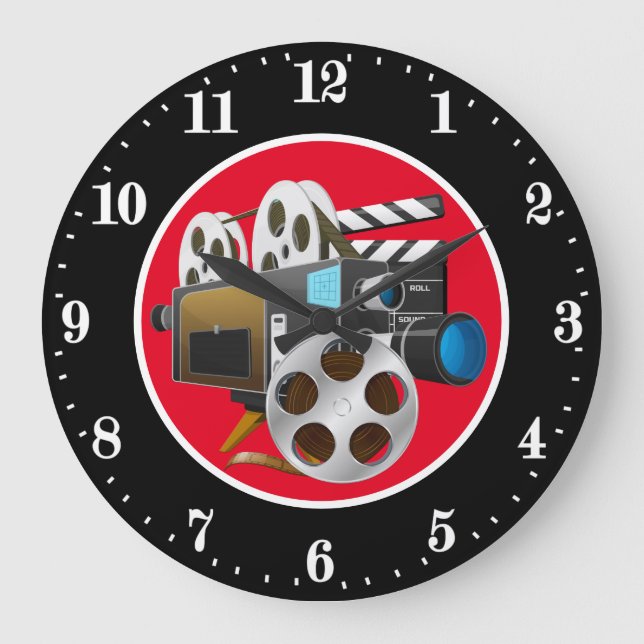 Reloj Redondo Grande cool movie theater decor  (Anverso)