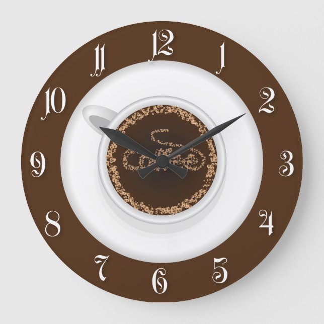Reloj Redondo Grande Copa de café (Anverso)