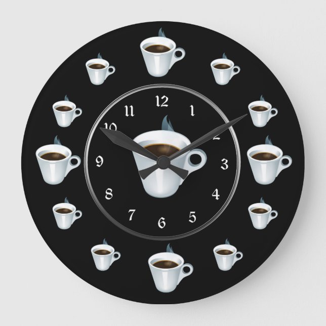 Reloj Redondo Grande Copa de café (Anverso)