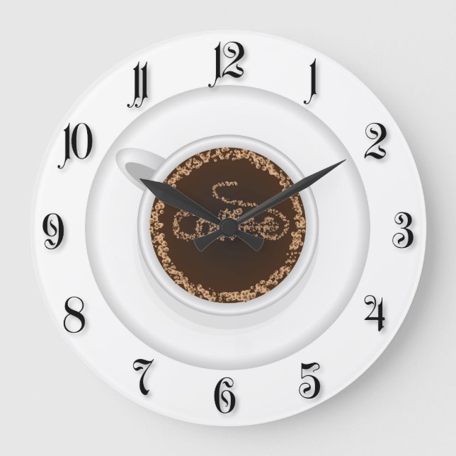 Reloj Redondo Grande Copa de café (Anverso)