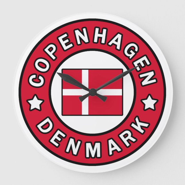 Reloj Redondo Grande Copenhague Dinamarca (Anverso)