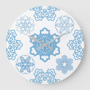 Reloj Redondo Grande Copo de nieve