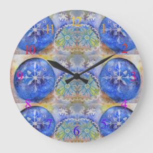 Reloj Redondo Grande Copos de nieve