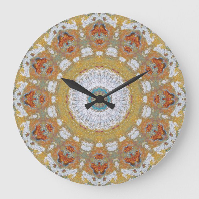 Reloj Redondo Grande Copper Patina Mandala 04718-1 (Anverso)
