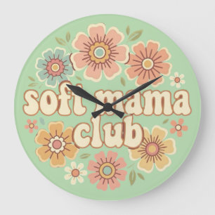 Reloj Redondo Grande Coqueta Mamá Gentil Arco Diseño Floral Dorado