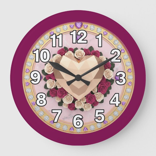 Reloj Redondo Grande Corazón  (Anverso)