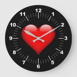 Reloj Redondo Grande Corazón
