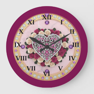Reloj Redondo Grande Corazón
