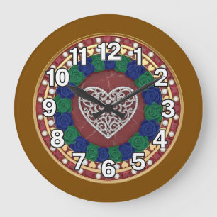 Reloj Redondo Grande Corazón