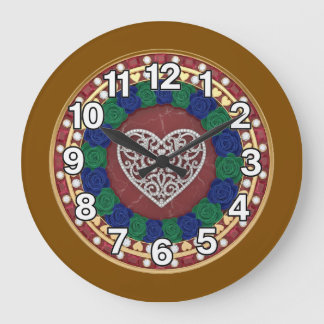 Reloj Redondo Grande Corazón