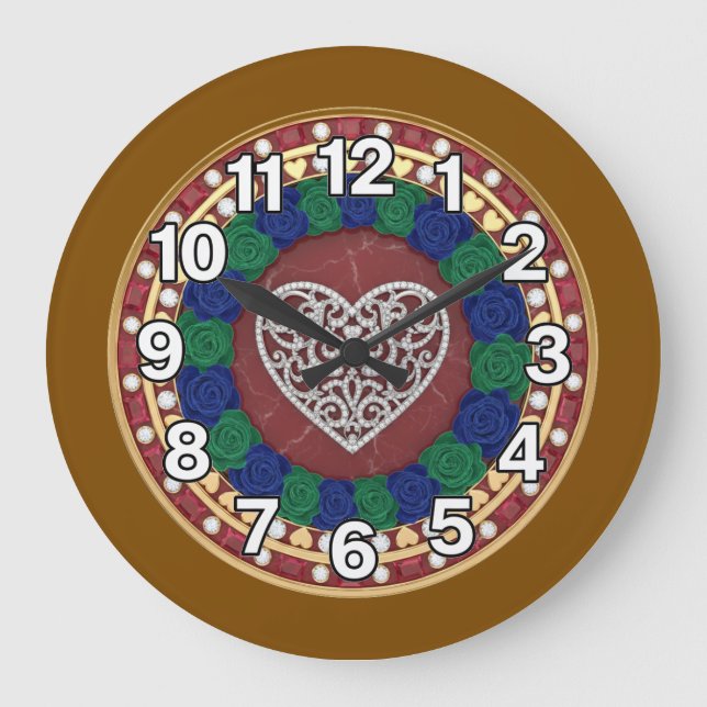 Reloj Redondo Grande Corazón  (Anverso)
