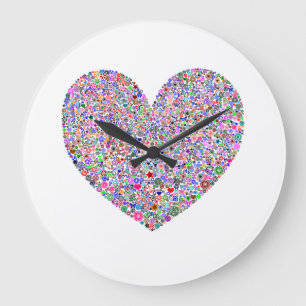 Reloj Redondo Grande Corazón
