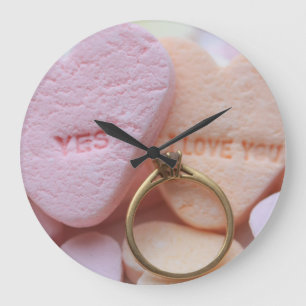 Reloj Redondo Grande Corazón de caramelos del anillo del anillo del com