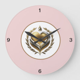 Reloj Redondo Grande Corazón de la libertad