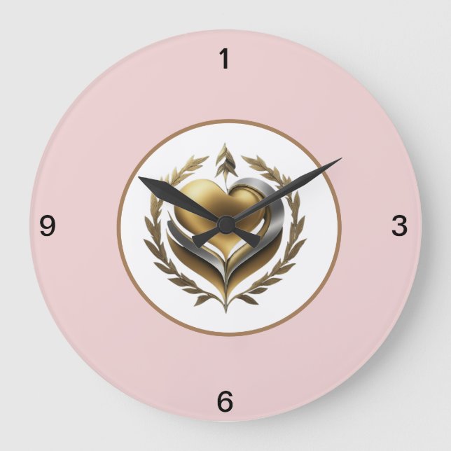 Reloj Redondo Grande Corazón de la libertad (Anverso)