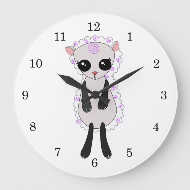 Reloj Redondo Grande Cordero pequeño (Anverso)