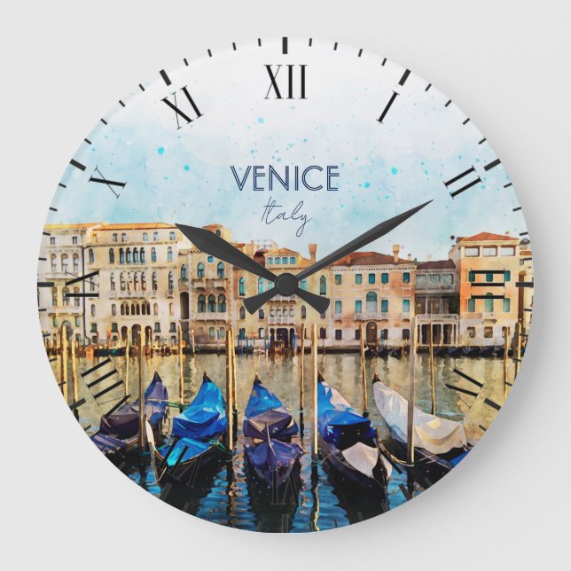 Reloj Redondo Grande Cordillera de VENEZIA - Italia: recuerdo de viajes (Anverso)