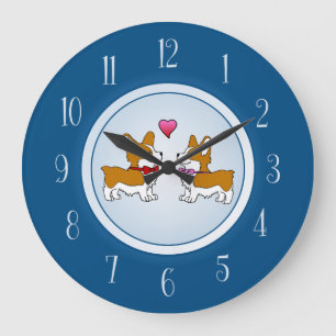 Reloj Redondo Grande Corgi Amor