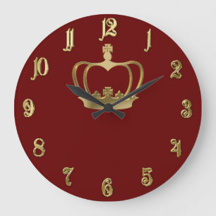 Reloj Redondo Grande Corona dorada