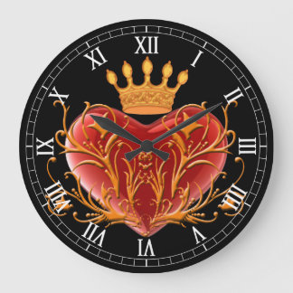 Reloj Redondo Grande Corona Filigree Corazón redondeado numero romano r