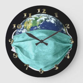 Reloj Redondo Grande Coronavirus mundial de emergencia
