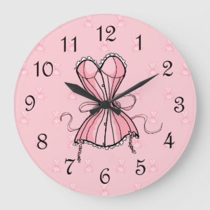 Reloj Redondo Grande Corsé rosado coqueto