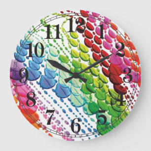 Reloj Redondo Grande Cortina de abalorios