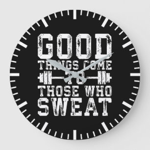 Reloj Redondo Grande Cosas Buenas Llegan A Los Que Sudan - Inspiración