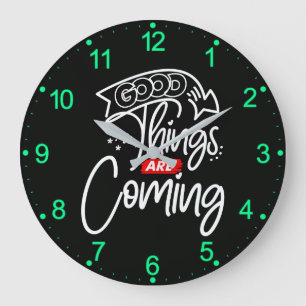 Reloj Redondo Grande Cosas Buenas Vienen - 97489