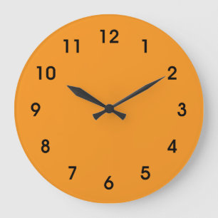 Reloj Redondo Grande Cosecha naranja de otoño