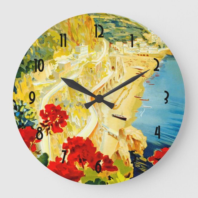Reloj Redondo Grande Costa de Amalfi, Italia (Anverso)