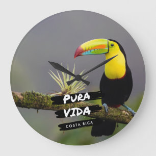 Reloj Redondo Grande Costa Rica Pura Vida Toucan Foto