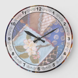 Reloj Redondo Grande Costura - Patchwork - La colcha de la abuela 