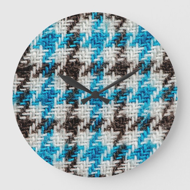 Reloj Redondo Grande Cosy Flannel: fondo texturizado (Anverso)