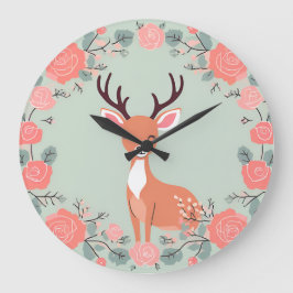 Reloj Redondo Grande Cosy Woodland Friends Deer
