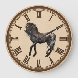 Reloj Redondo Grande Country Horse home office wall clock