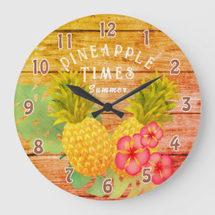 Reloj Redondo Grande Country Pineapple Large Clock
