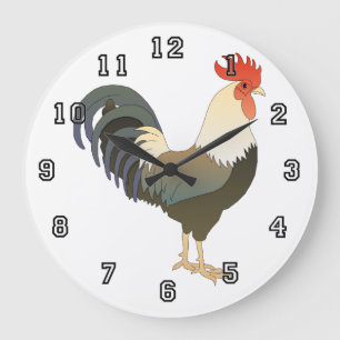 Reloj Redondo Grande Country Rooster